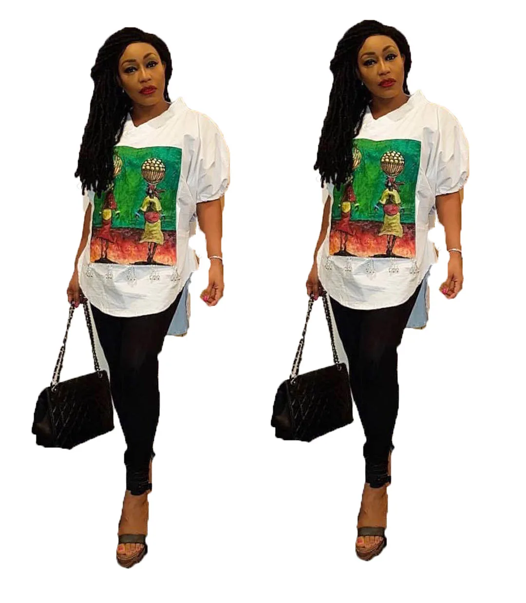 Hot Selling European And American Ladies Short Sleeves Casual Loose V Neck Long Graphic T Shirts Women
Hot Selling European And American Ladies Short Sleeves Casual Loose V Neck Long Graphic T Shirts Women