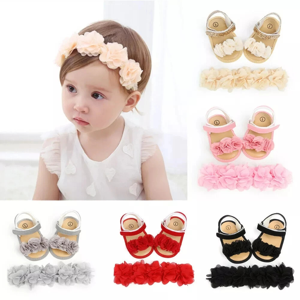 Newborn Kid Baby Girl Flower Sandals Shoes Soft Sole Hook Casual Summer Shoes +Headband 2pcs set infant party wear
Newborn Kid Baby Girl Flower Sandals Shoes Soft Sole Hook Casual Summer Shoes +Headband 2pcs set infant party wear