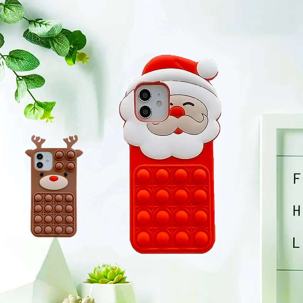 For IPhone 12 13 Pro Max Pop Bubble Fidget Sensory Playing Toy Phone Cases Silicon Christmas For IPhone Case Cover
For IPhone 12 13 Pro Max Pop Bubble Fidget Sensory Playing Toy Phone Cases Silicon Christmas For IPhone Case Cover