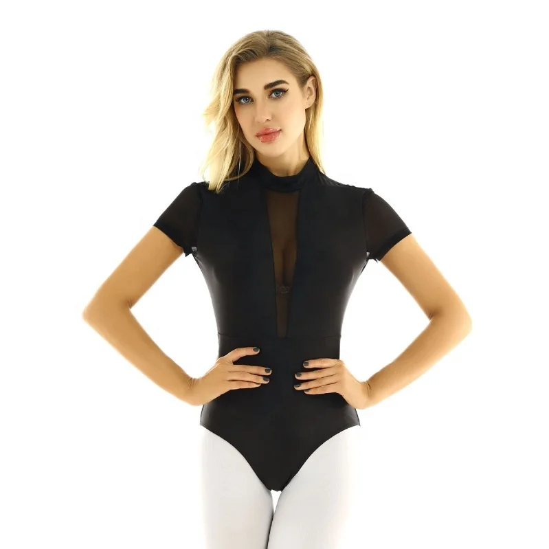 Women Adults One-piece O-Neck Short Sleeves Open Back Leotard Gymnastics Bodysuit Ballet Dancewear
Women Adults One-piece O-Neck Short Sleeves Open Back Leotard Gymnastics Bodysuit Ballet Dancewear