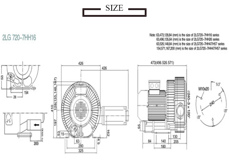 Channel Regenerative Air Blower, 7.5kw, CNC - detail 8
