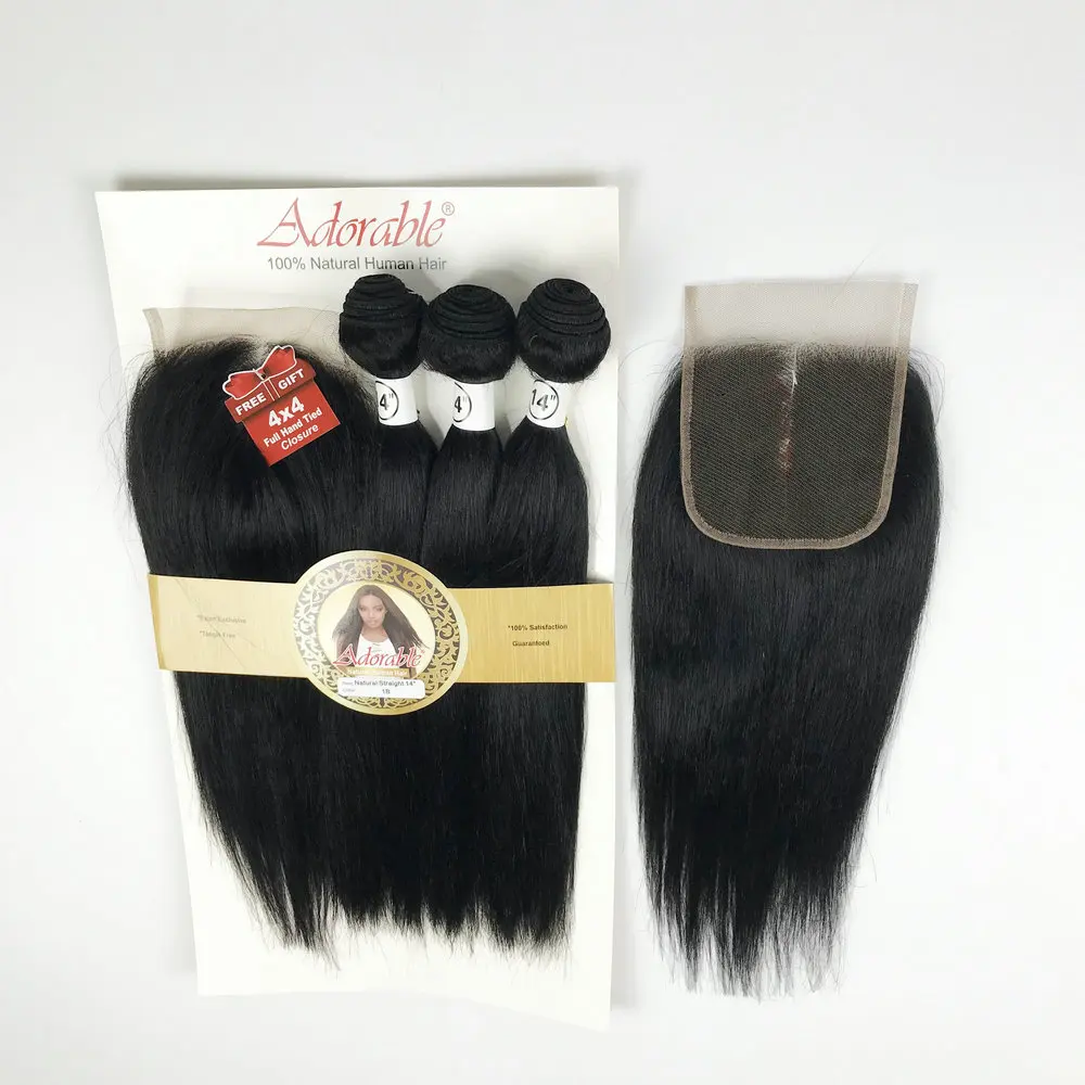 Adorable Blend hair Straight 3 bundles and a free closure Silky Straight Virgin Human Hair Mixed synthetic hair
Adorable Blend hair Straight 3 bundles and a free closure Silky Straight Virgin Human Hair Mixed synthetic hair
