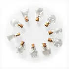 Miniature Glass Bottles Pendants Diy Bottles With Cork Cute Jars Christmas Wedding Gifts Wholesale Glass Vial Pendant
