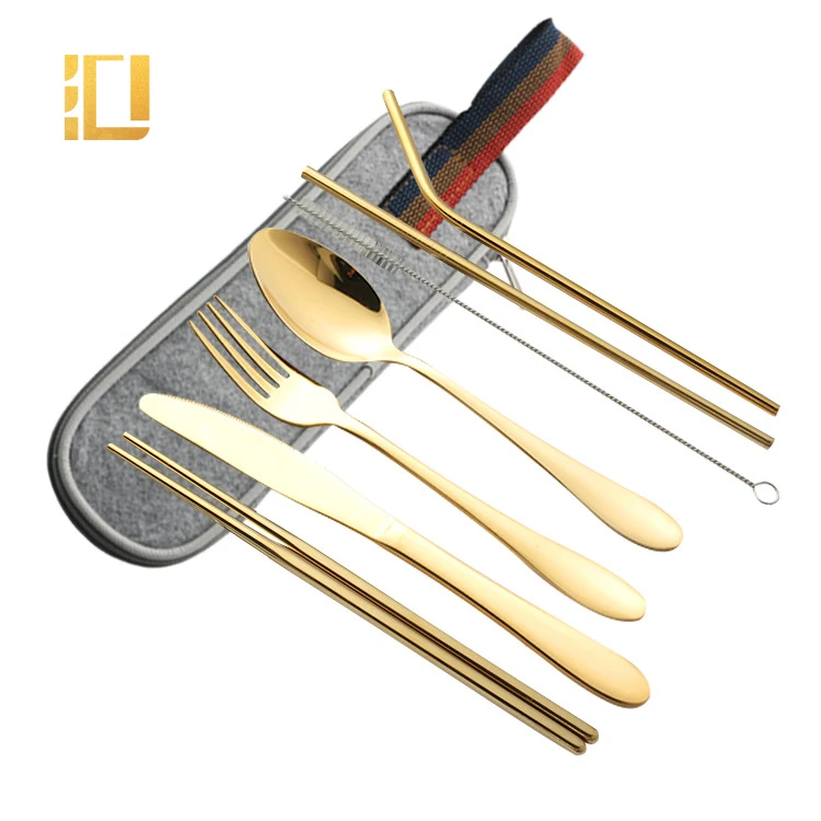 Wholesale Stainless Steel Straw Cutlery Set Eco Friendly Reusable Travel Cutlery Set Case, Sliver/gold/rose gold/black/rainbow
Wholesale Stainless Steel Straw Cutlery Set Eco Friendly Reusable Travel Cutlery Set Case, Sliver/gold/rose gold/black/rainbow