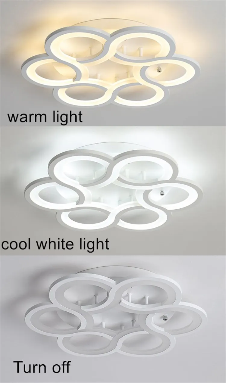 Decorative flower acrylic led ceiling lamps indoor creative ceiling light for dining room fancy hanging lights ceiling