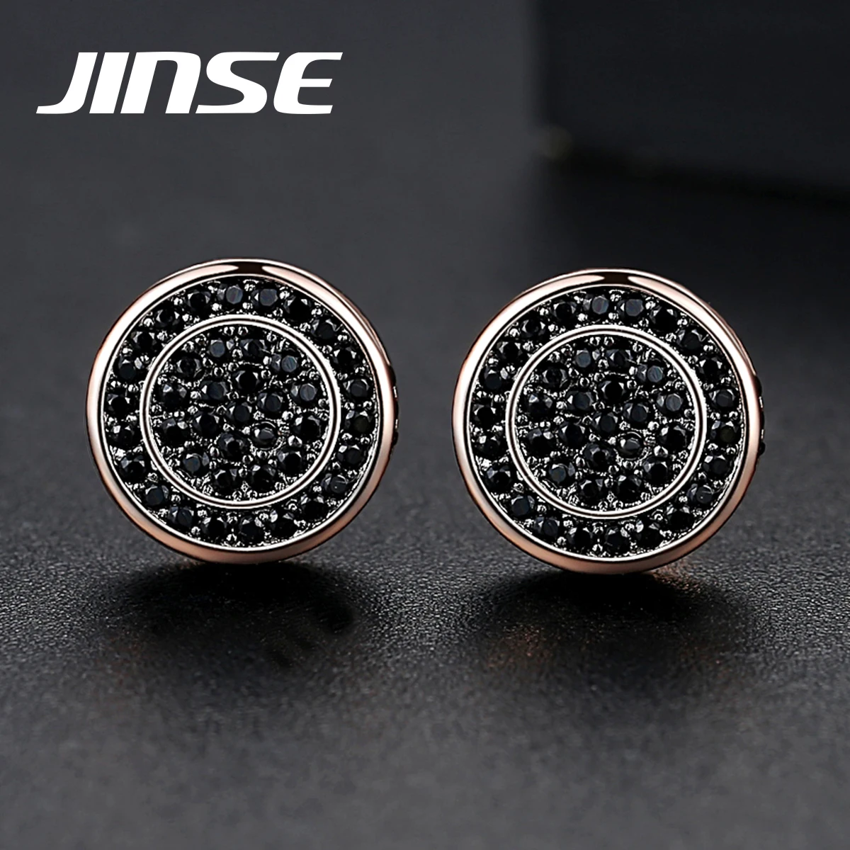 JINSE Western Punk Black Hot Sale Earing Hip Hop Trendy Cz Stud Fashion Cubic Zirconia Man Ice Earring
JINSE Western Punk Black Hot Sale Earing Hip Hop Trendy Cz Stud Fashion Cubic Zirconia Man Ice Earring