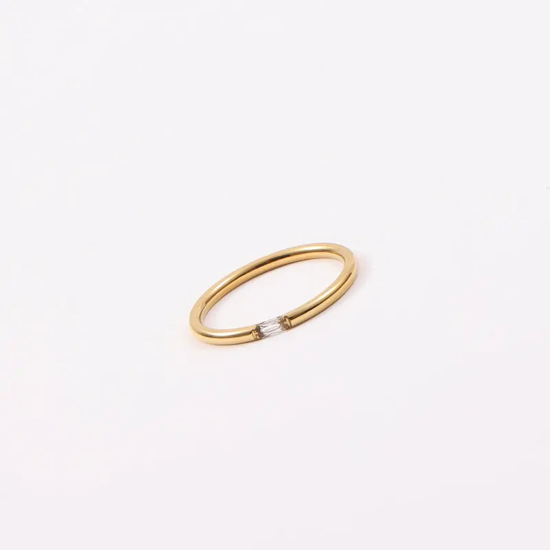High End 18K Plain Gold Not Fall Zirconia Dainty Rings Stainless Steel Trendy Simple Gold Plated Jewelry 
High End 18K Plain Gold Not Fall Zirconia Dainty Rings Stainless Steel Trendy Simple Gold Plated Jewelry