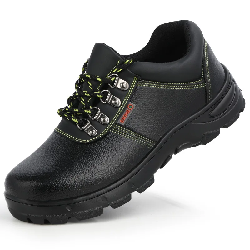 Comfortable and light leather safety shoes wear resistant waterproof work shoes for men, Black
Comfortable and light leather safety shoes wear resistant waterproof work shoes for men, Black