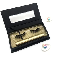 

Magnetic eyelashes eyeliner with twezeer set and private label magnetic false kit lashes