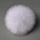 KAZUFUR Real Fox Fur Pompom Fox Fur 13CM Accessory Pom Poms