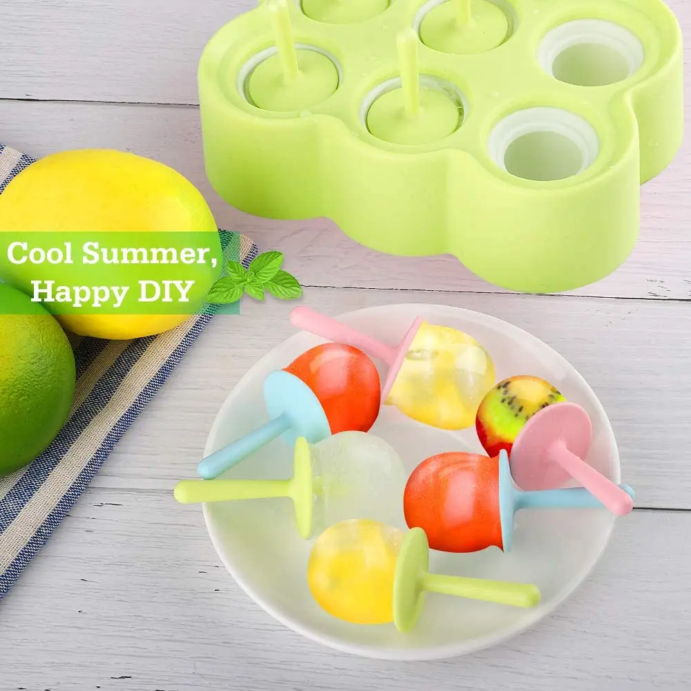 6 Cavities Premium Silicone Ice Popsicle Makers, Rectangle Ice Cream Tray Holders for Family Kitchen DIY Gadget, Pink, Green & pink
6 Cavities Premium Silicone Ice Popsicle Makers, Rectangle Ice Cream Tray Holders for Family Kitchen DIY Gadget, Pink, Green & pink