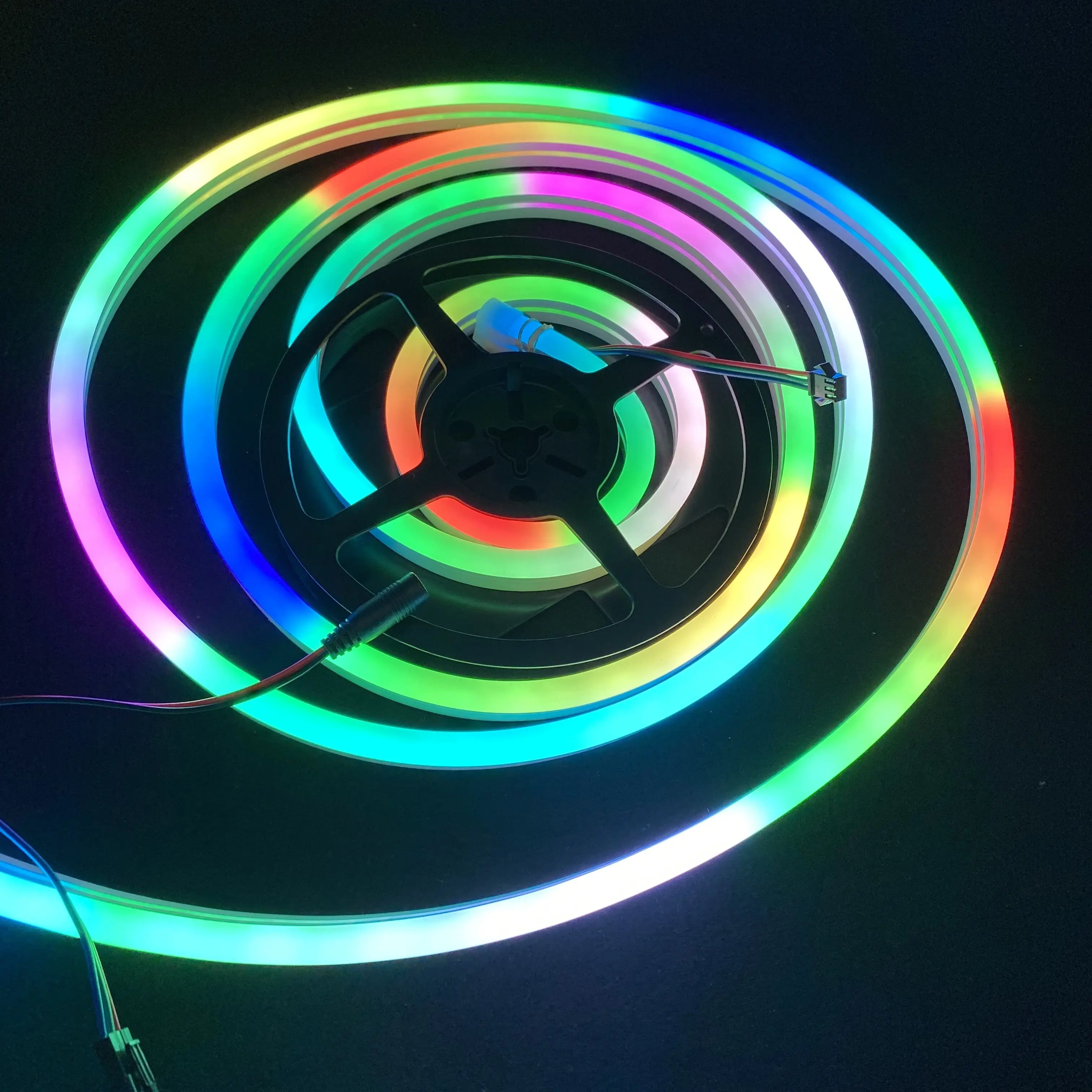 Size:08mm*17mm/3m/roll neon type addressable 100LEDs/m DC5V WS2812B led pixel strip,waterproof in frosted silicon neon tube