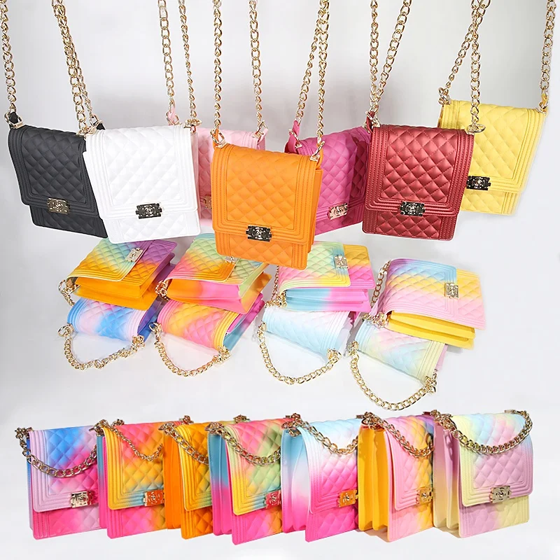 Jelly Handbags Women Jelly Shoulder Colorful PVC Purse Handbag matte one shoulder handbag Small square bag
Jelly Handbags Women Jelly Shoulder Colorful PVC Purse Handbag matte one shoulder handbag Small square bag