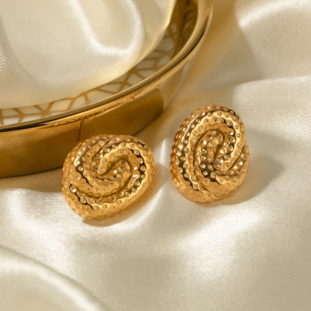 Fashion Jewelry Earring Gold Plated Irregular Shell Shape Hammer Stud Earrings Stainless Steel Earrings Jewelry women
Fashion Jewelry Earring Gold Plated Irregular Shell Shape Hammer Stud Earrings Stainless Steel Earrings Jewelry women
