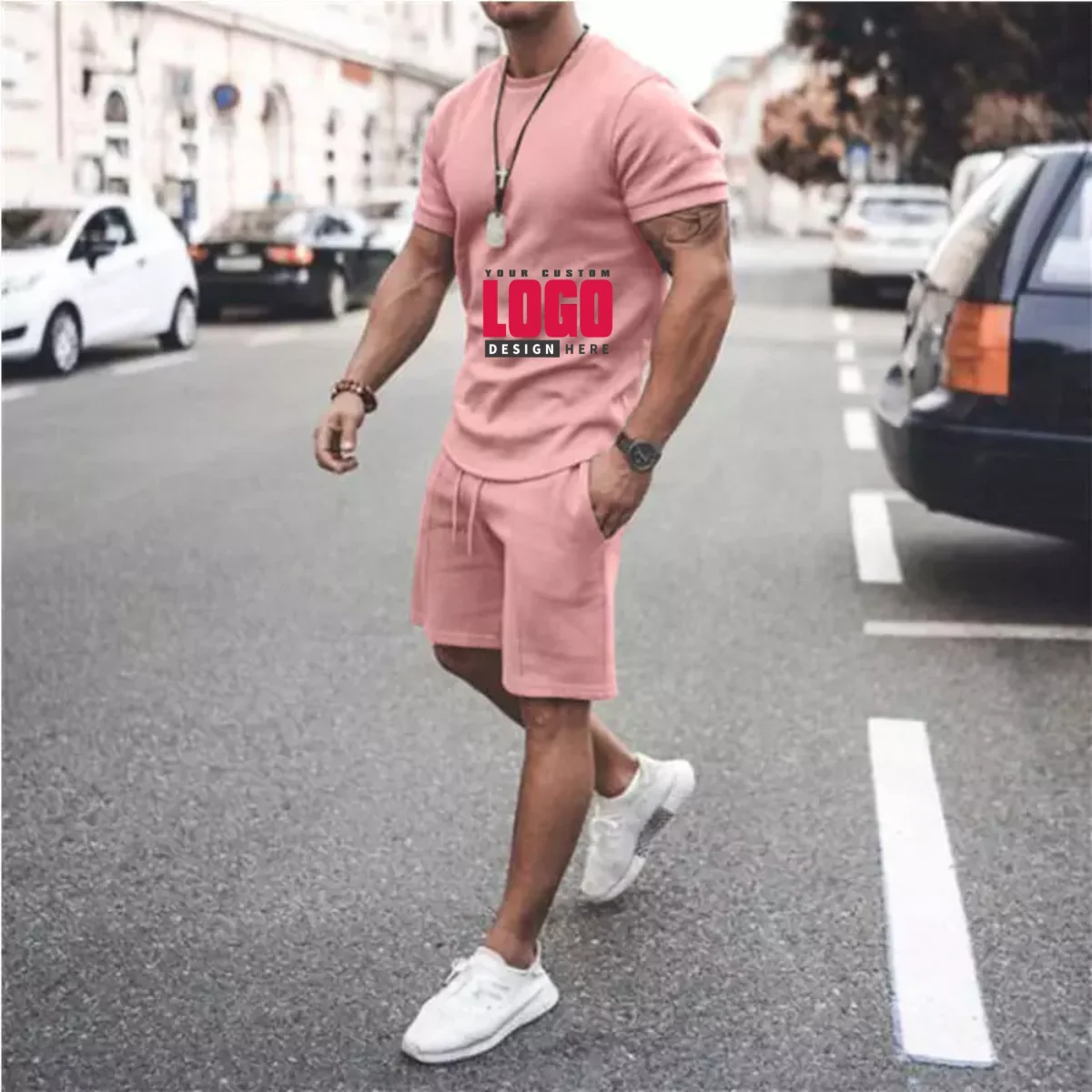 New Arrival Custom Logo Jogging Suits Summer 2 Pieces Men Short Sweatsuit Sets Cotton Soft T Shirts Shorts Tracksuit Set
New Arrival Custom Logo Jogging Suits Summer 2 Pieces Men Short Sweatsuit Sets Cotton Soft T Shirts Shorts Tracksuit Set