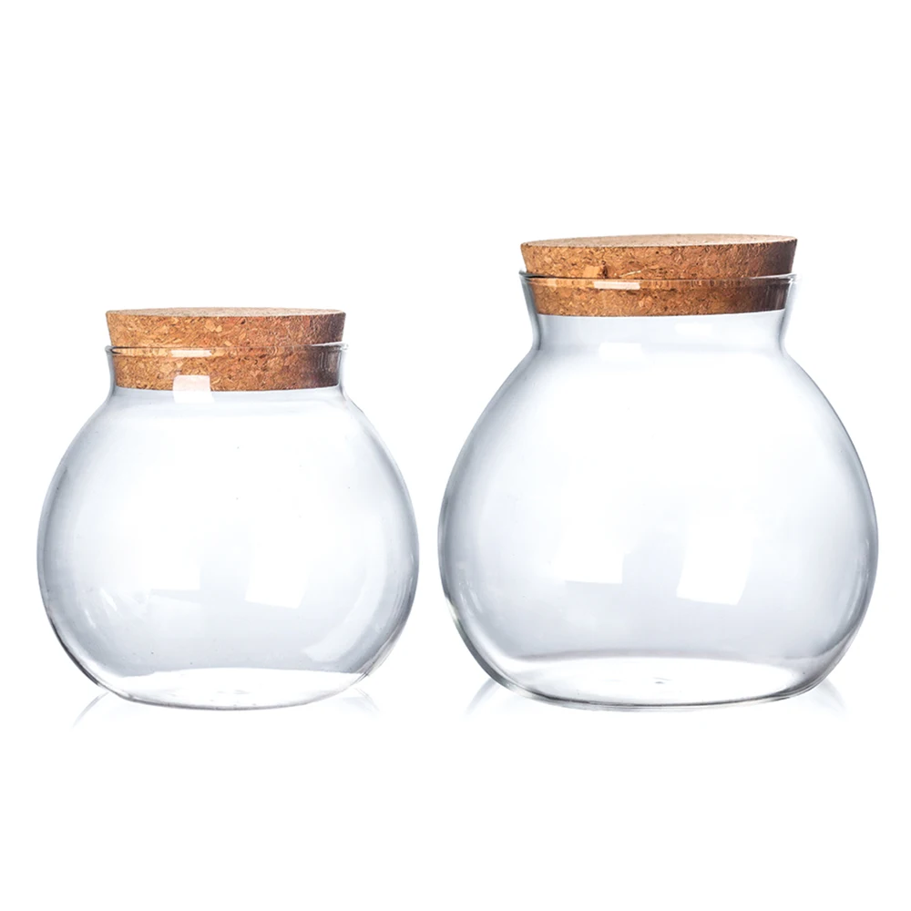 

Wholesales Storage Bottles & Jars Glass Spice Storage Jar With Bamboo Cork Lid Empty Storage Cookie Jam Honey Glass Jar, Oem accepted