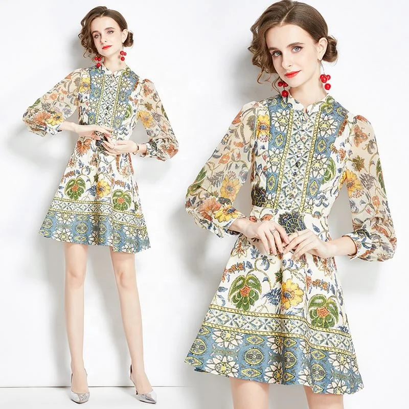 In stock casual fashion turn down collar long sleeve lace -up dropshipping products 2021 supplier vintage print dress for women, Picture color
In stock casual fashion turn down collar long sleeve lace -up dropshipping products 2021 supplier vintage print dress for women, Picture color
