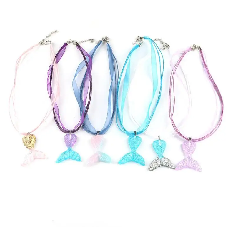 Fashion 2021 New Child Gradient Color Mermaid Fish Tail Necklace Jewelry For Women
Fashion 2021 New Child Gradient Color Mermaid Fish Tail Necklace Jewelry For Women