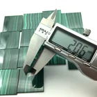 Gemstone 25*25mm Natural Green Gemstone Flat Cut Square Malachite Sheet