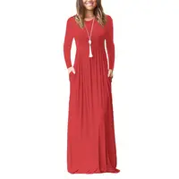 Spring and summer the new solid color round neck long sleeve dress evening silk dress for women party night long dress
Spring and summer the new solid color round neck long sleeve dress evening silk dress for women party night long dress