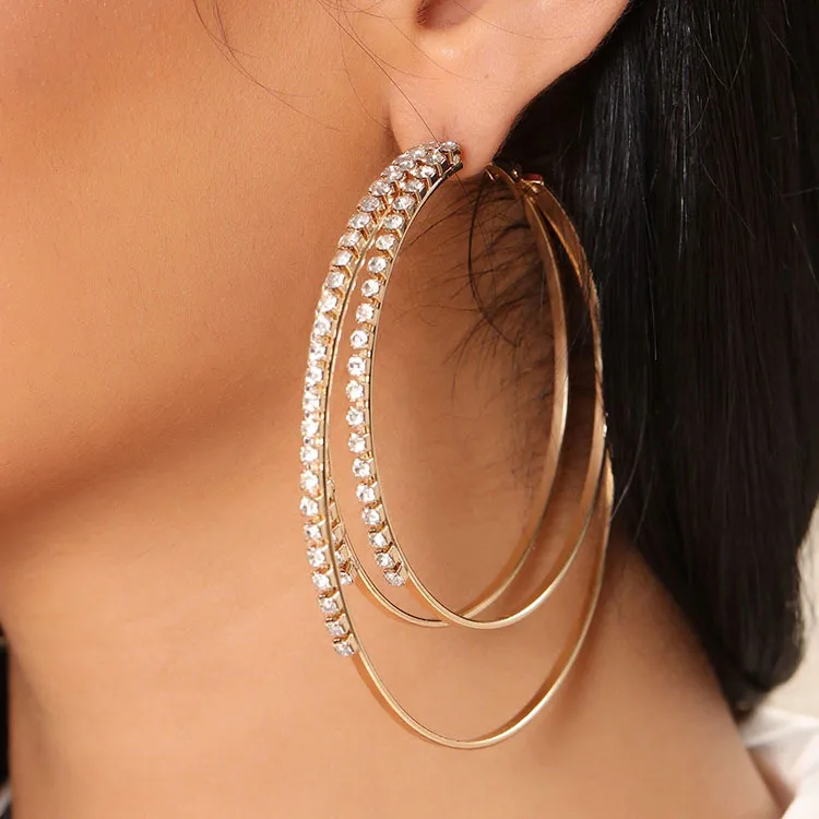 Rhinestone Geometric Earrings Statement Luxury Multi-layer Big Circle Hoop Earrings For Women Jewelry
Rhinestone Geometric Earrings Statement Luxury Multi-layer Big Circle Hoop Earrings For Women Jewelry