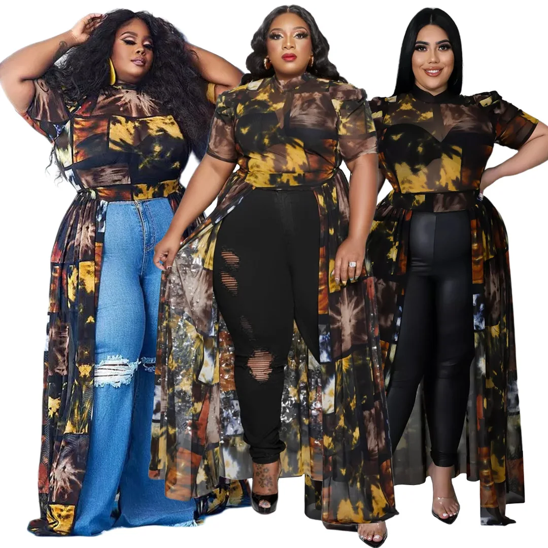Plus Size 2022 Spring Break Outfits Women Clothing Tie Dye See Through Woman Tops Fashionable, Picture color
Plus Size 2022 Spring Break Outfits Women Clothing Tie Dye See Through Woman Tops Fashionable, Picture color