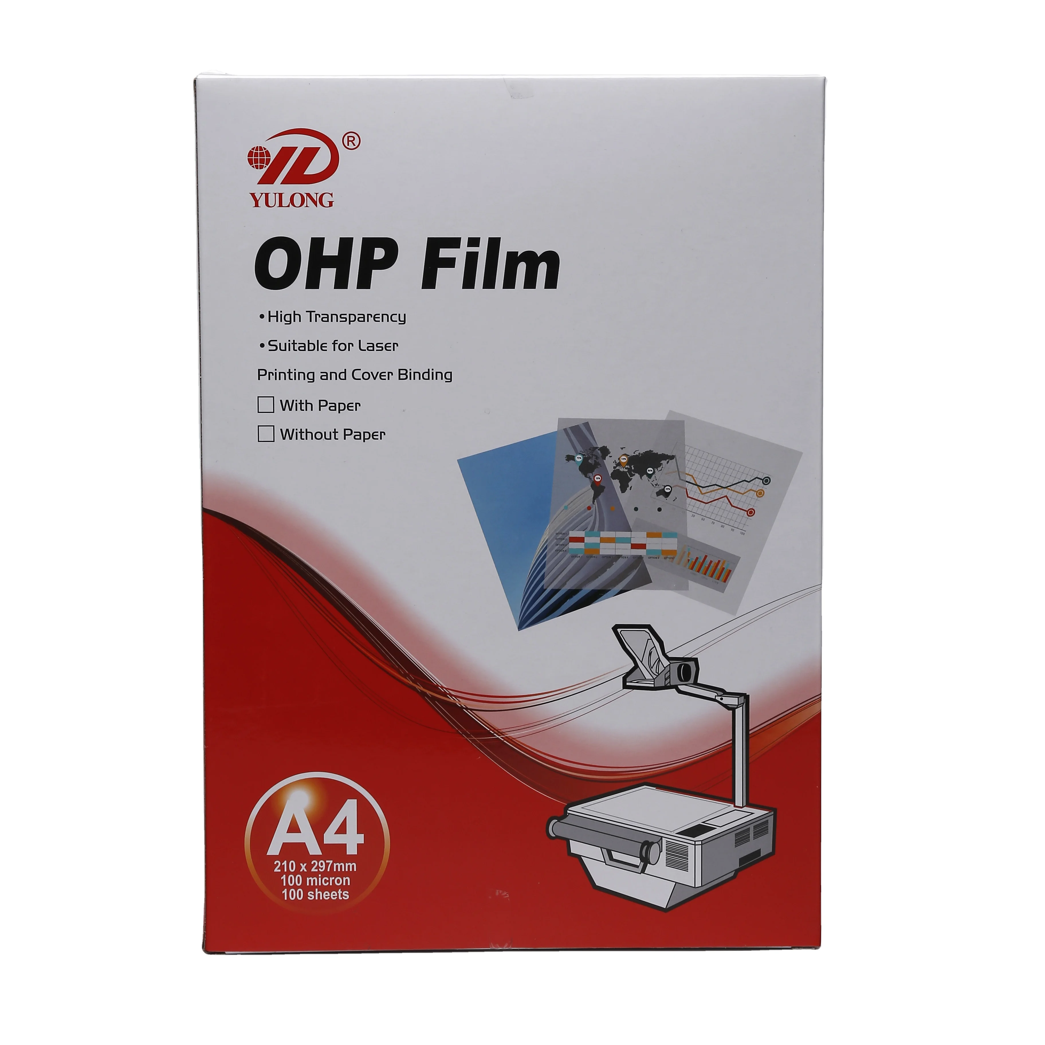 Laser Printer OHP Transparent PET Film with Paper