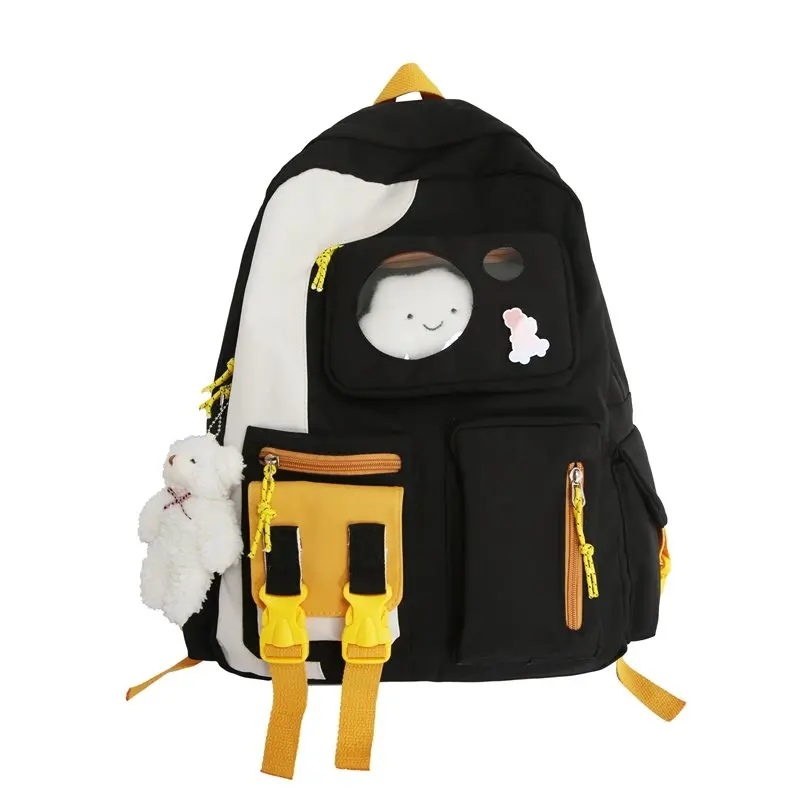 Cute nylon stitching color casual travel out large capacity shoulder backpack junior high school children unisex kids schoolbag
Cute nylon stitching color casual travel out large capacity shoulder backpack junior high school children unisex kids schoolbag