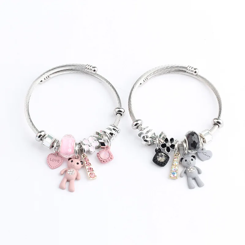 Artilady Stainless Steel Silver Adjustable Diy Bead Bear Charm Bracelet Bangle For Kids Jewelry
Artilady Stainless Steel Silver Adjustable Diy Bead Bear Charm Bracelet Bangle For Kids Jewelry