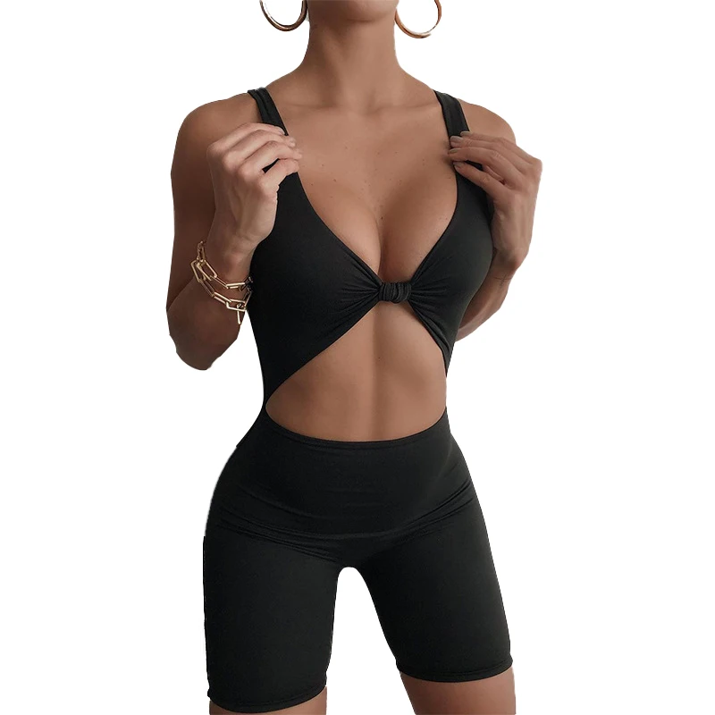 2021 summer women's new sexy hollow out sleeveless low-cut high-waist tight casual sports jumpsuit, Customized color
2021 summer women's new sexy hollow out sleeveless low-cut high-waist tight casual sports jumpsuit, Customized color