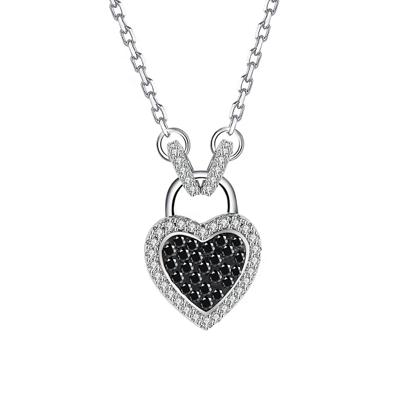 Hot Sale Black And Red Heart Lock Shaped Pendant Necklace Cubic Zirconia 925 Sterling Silver Valentine Gifts Jewelry for Women, Silver color
Hot Sale Black And Red Heart Lock Shaped Pendant Necklace Cubic Zirconia 925 Sterling Silver Valentine Gifts Jewelry for Women, Silver color