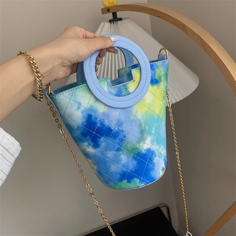 New Tie Dye Women Korean Version Tote Bags Handbags Pu Fashion Small Basket Classic Handbag, Colored
New Tie Dye Women Korean Version Tote Bags Handbags Pu Fashion Small Basket Classic Handbag, Colored