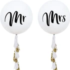 High Quality 36 Inch Jumbo Latex Balloons " Mr", "Mrs" White Balloons For The Wedding Arrangements, Party Decorations