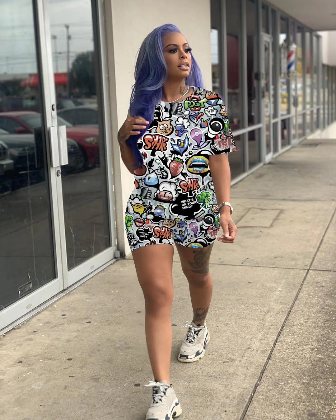 2021 new arrivals fashion casual tie-dye printing women summer short pants two piece, As the picture show
2021 new arrivals fashion casual tie-dye printing women summer short pants two piece, As the picture show