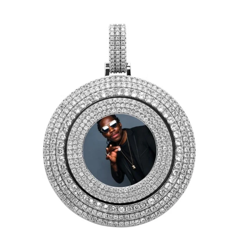 Big Spin Round Custom Picture Pendant Memory Medallions Rotating Solid Photo Necklace
Big Spin Round Custom Picture Pendant Memory Medallions Rotating Solid Photo Necklace