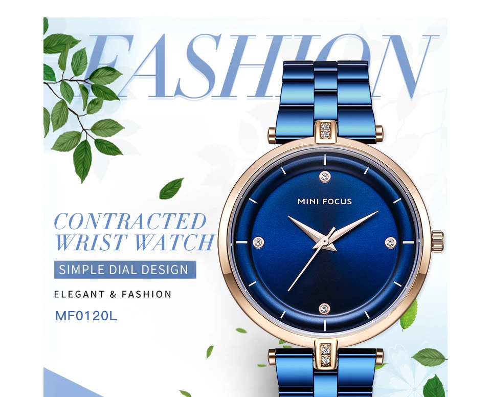 Mini Focus 0120 Elegant Ladies Quartz Diamond Waterproof