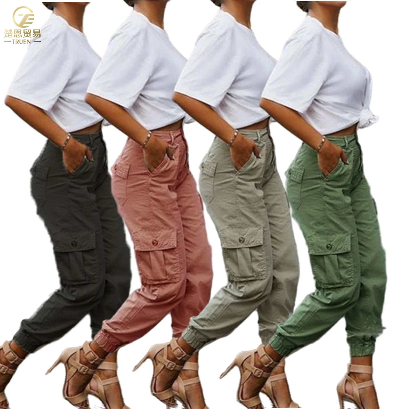 2021 fall clothing new fashion loose cropped trousers multi-pocket women overalls neck tight cargo pants, Picture
2021 fall clothing new fashion loose cropped trousers multi-pocket women overalls neck tight cargo pants, Picture