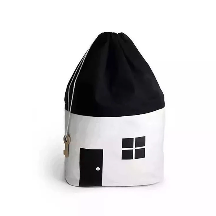 Small House Style Home Beam Mouth Storage Bag Black And White Cabin Children's Toy Storage Bag
Small House Style Home Beam Mouth Storage Bag Black And White Cabin Children's Toy Storage Bag
