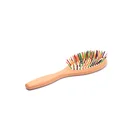 personalized colorful tinting loop detangling beech wood hair brush for straight hair