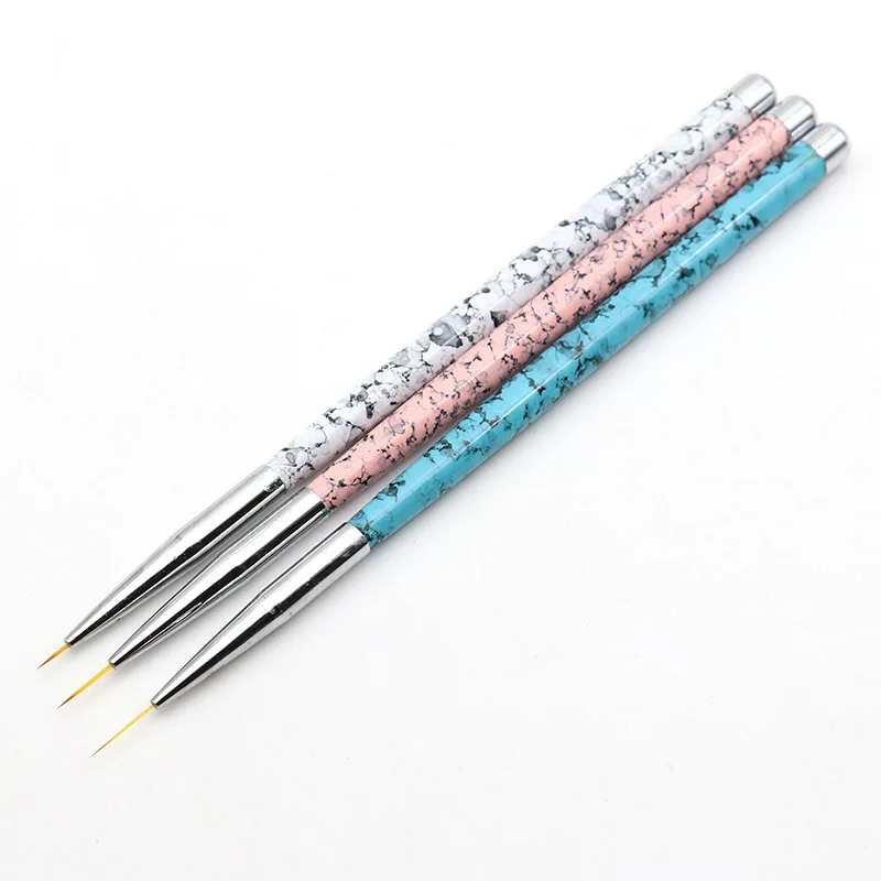 3pcs French Stripe Metal Handle Drawing Flowers Pen UV painting nail art brush set gel paint line, 3 colors
3pcs French Stripe Metal Handle Drawing Flowers Pen UV painting nail art brush set gel paint line, 3 colors