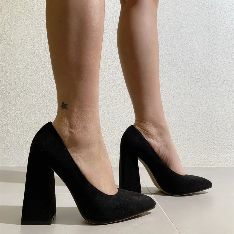 113026 Brand shoes women chunky heeled slip on office lady footwear pointed toe faux suede female pumps uniform shoes in black
113026 Brand shoes women chunky heeled slip on office lady footwear pointed toe faux suede female pumps uniform shoes in black