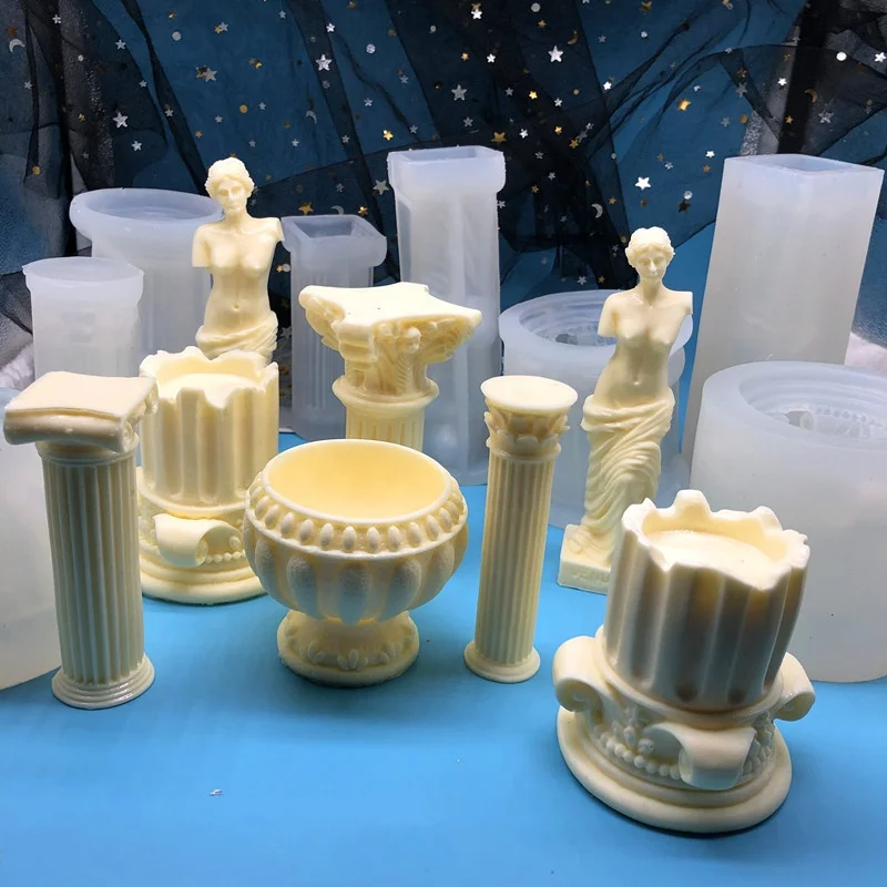 High quality Roman Statue Marble Mold Silicone Soap Candle Pillar Mold, Translucent;pantone color
High quality Roman Statue Marble Mold Silicone Soap Candle Pillar Mold, Translucent;pantone color