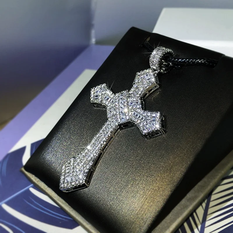 Luxury Cross Pendant Necklace With Rope Chains Color Pave Set Cubic Zircon Religion Necklace Choker Fine Jewelry, Customized color
Luxury Cross Pendant Necklace With Rope Chains Color Pave Set Cubic Zircon Religion Necklace Choker Fine Jewelry, Customized color
