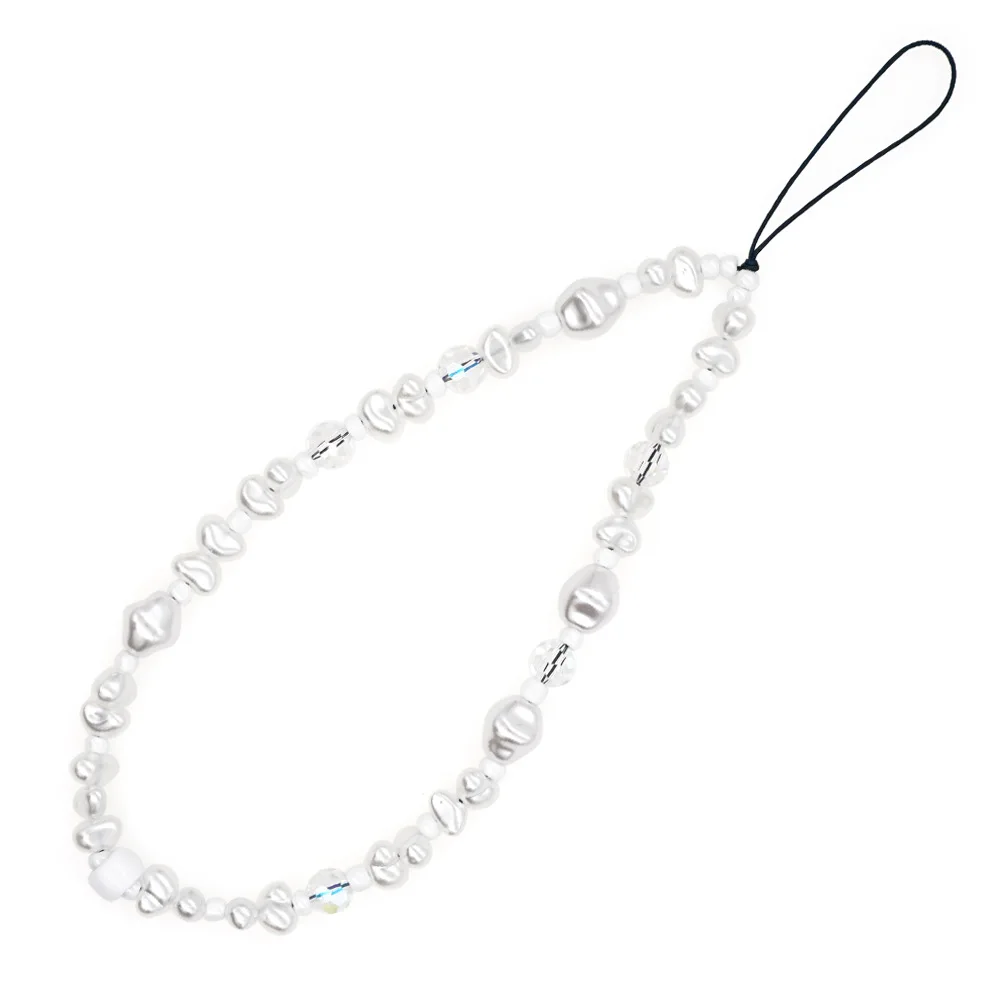 Bohemian Irregular pearls hanging chain 8mm Baroque Shaped Imitation Pearl Phone Chain
Bohemian Irregular pearls hanging chain 8mm Baroque Shaped Imitation Pearl Phone Chain