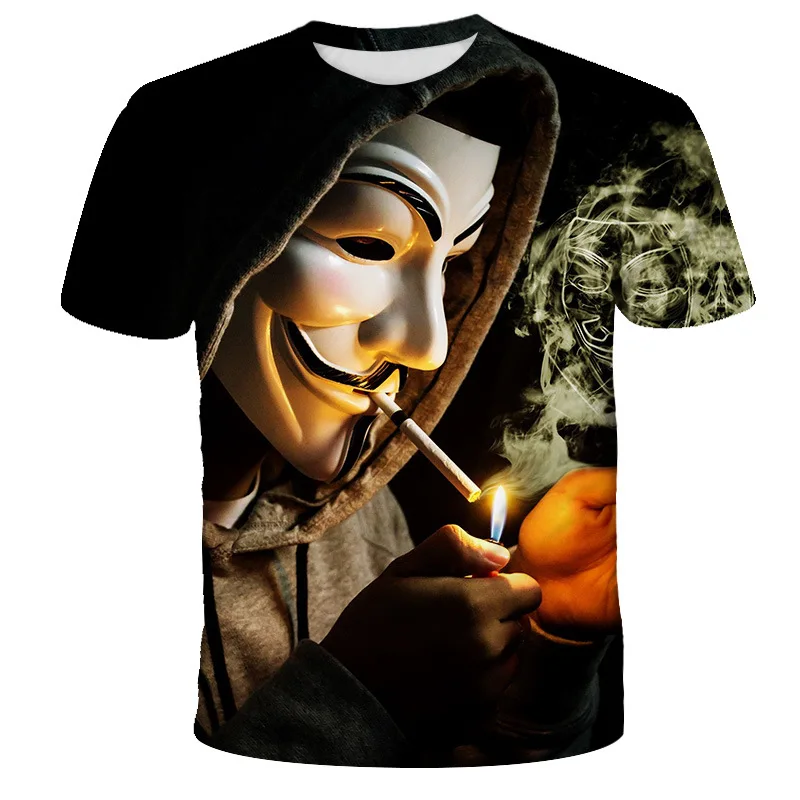 Factory wholesale custom 3DT shirt fashion trendy brand Halloween printing short-sleeved men's T-shirt in stock, Multi color optional
Factory wholesale custom 3DT shirt fashion trendy brand Halloween printing short-sleeved men's T-shirt in stock, Multi color optional