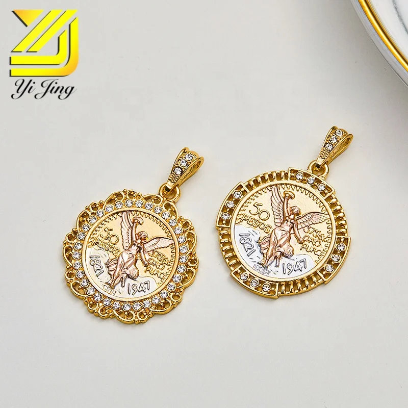 Mexico 1947 independent 50 one hundred pesos COINS color droplets zircon pendant with the statue of liberty
Mexico 1947 independent 50 one hundred pesos COINS color droplets zircon pendant with the statue of liberty