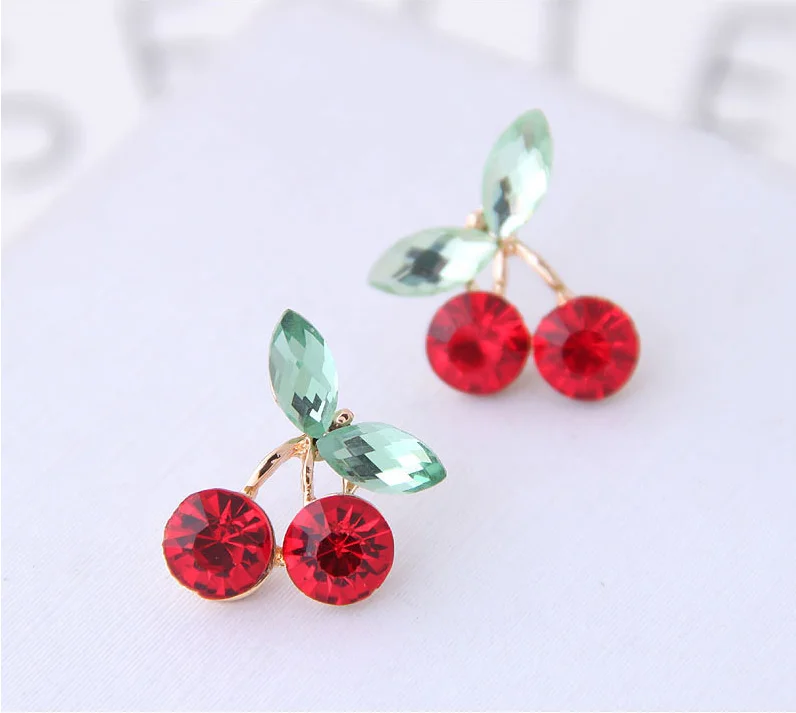 Refined Korean version of fashionable and sweet OL cherry individual earrings, Golden
Refined Korean version of fashionable and sweet OL cherry individual earrings, Golden