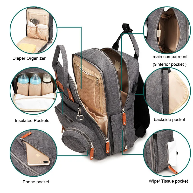 Mommy Bags Fashion Mother Multifunction Diaper Bag Maternity Backpacks Outdoor Nursing Travel Bags M155
Mommy Bags Fashion Mother Multifunction Diaper Bag Maternity Backpacks Outdoor Nursing Travel Bags M155