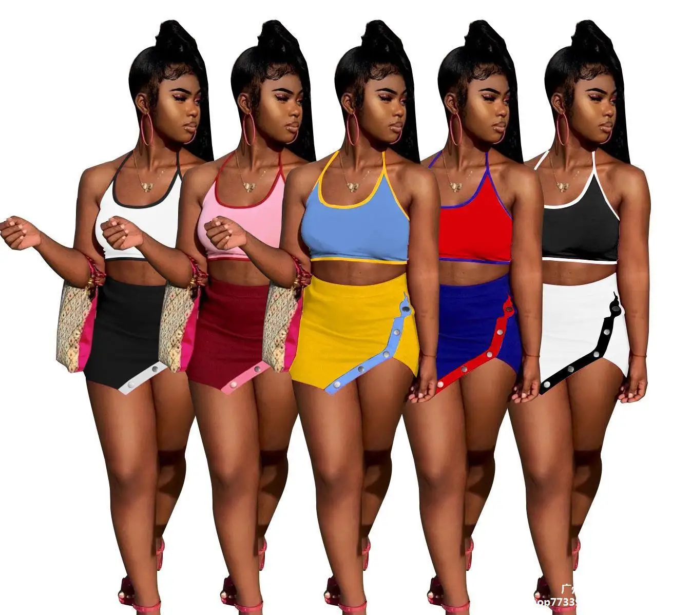 Summer 2021 Sexy Crop Two Piece Set New Womens Solid Color Neon Cothing Grils Two Piece Skirt Set
Summer 2021 Sexy Crop Two Piece Set New Womens Solid Color Neon Cothing Grils Two Piece Skirt Set