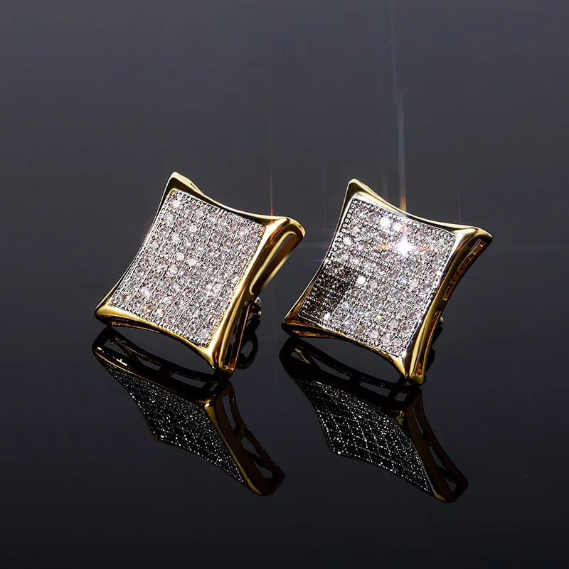 Hip Hop Gold Plated Square Micro Pave Cubic Zircon stud Earring for Unisex Fashion Screwback Earrings Delicate Ear Stud Gift
Hip Hop Gold Plated Square Micro Pave Cubic Zircon stud Earring for Unisex Fashion Screwback Earrings Delicate Ear Stud Gift